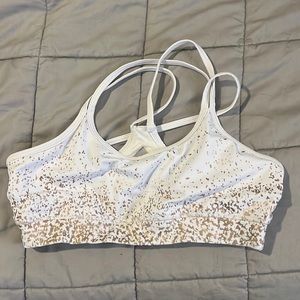 Like brand new! Buffy Bunny White/Gold workout bra